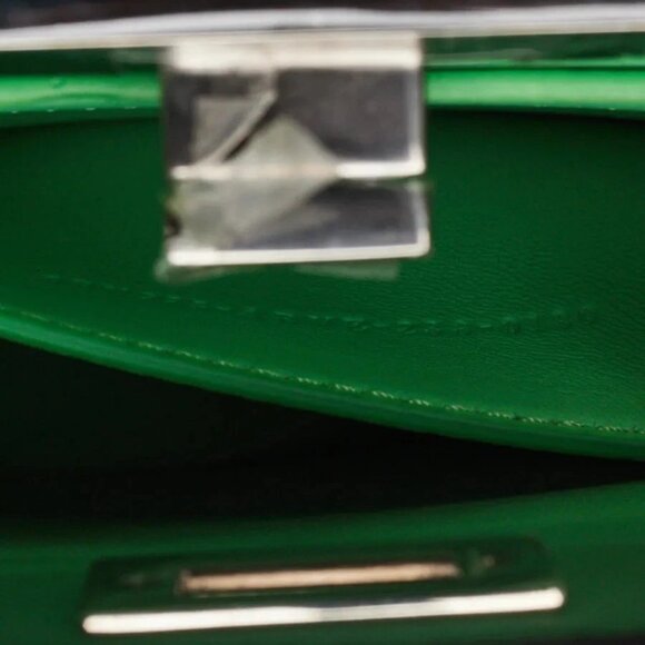 Fendi Green Lambskin Leather Petite Peekaboo Iseeu Satchel Bag 8BN335 - Picture 11 of 12